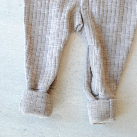 カバーオール MERINO WOOL(Jumpsuit 2in1 foot)Sesame 26AW/joha(ﾖﾊ)