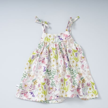 【Liberty】麻混チュニックワンピース(2026SS PK/WH)/apibaby(アピーベビー)