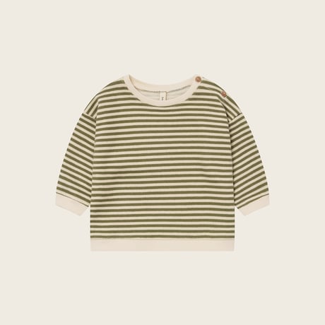 スウェット Fern Stripes Sweatshirt(17FSTBSOZ)/organiczoo(ｵｰｶﾞﾆｯｸｽﾞｰ)