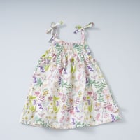【期間限定 送料無料】【Liberty】麻混チュニックワンピース(2026SS PK/WH)/apibaby(アピーベビー)