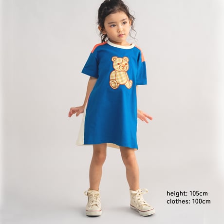 テディベアTシャツワンピース  ネイビー/amiamie(アミアミ)
