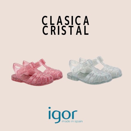 【2026入荷分】CLASICA CRISTAL クラシカクリスタル 387 TR.FUCSIA MULTI GLITTER (SIZE20-29)/ (igorイゴール)