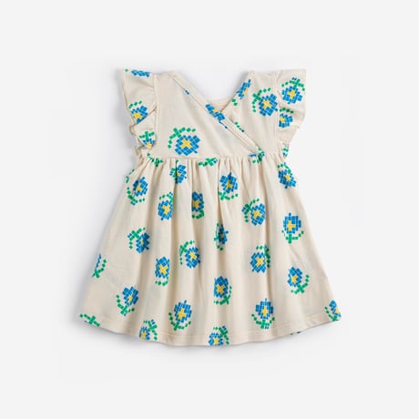 ワンピース Pixel Flowers all over ruffled dress(18M/24M)/ bobochoses(ボボショーズ)