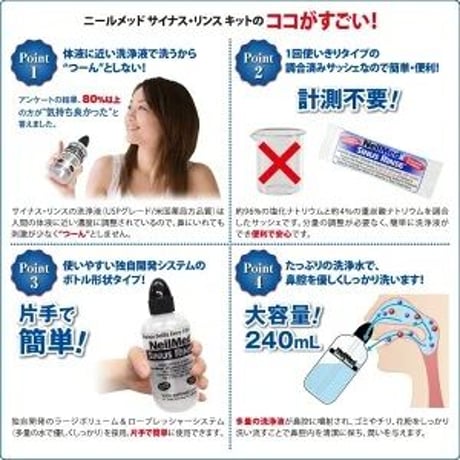 サイナスリンス　スターターキット10包（240ml*10回分）洗浄ボトル付