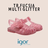 【2026入荷分】CLASICA CRISTAL クラシカクリスタル 387 TR.FUCSIA MULTI GLITTER (SIZE20-29)/ (igorイゴール)