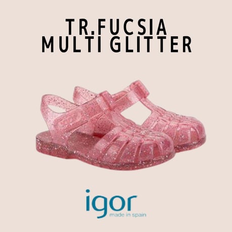 【2026入荷分】CLASICA CRISTAL クラシカクリスタル 387 TR.FUCSIA MULTI GLITTER (SIZE20-29)/ (igorイゴール)