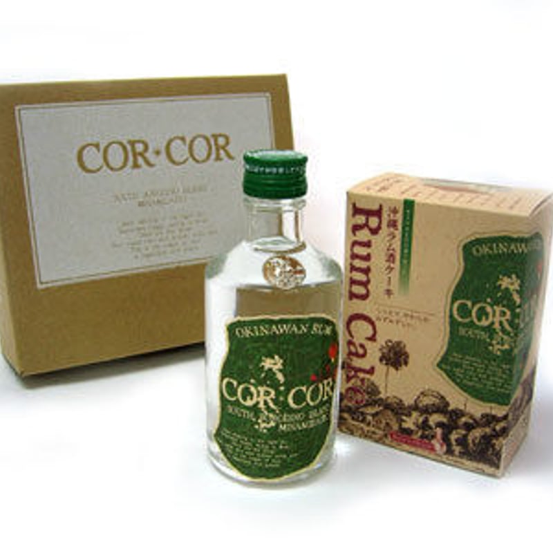 【美品】新品未使用　沖縄ラム酒 COR AGRICOLEセット ラム酒ケーキセット・コルコル300ml(緑) | ラム酒販売・CORCOR屋