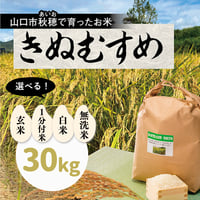 販売開始【2024年（令和６年）】　あいお(秋穂)で育ったお米　きぬむすめ　30Kg　ご注文後に精米し、鮮度の高いお米を配送 します。