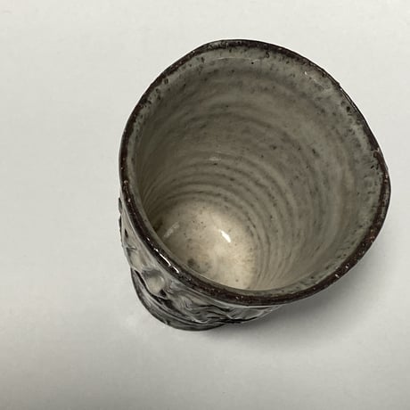 マグカップ（萩焼 / 萩焼窯元　国輔窯）  4500  ダイヤカット　ロングタイプ