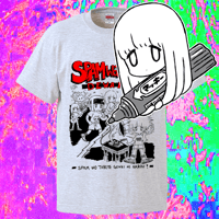 【お絵かきつき！】「SPAM Wa HAM DEWANAI」Tシャツ（アッシュ）