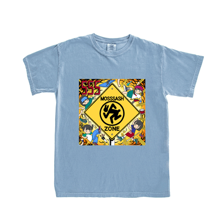 「MOSSSASH ZONE」Tシャツ（ブルー）