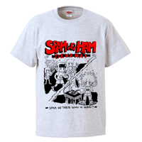 「SPAM Wa HAM DEWANAI」Tシャツ（アッシュ）