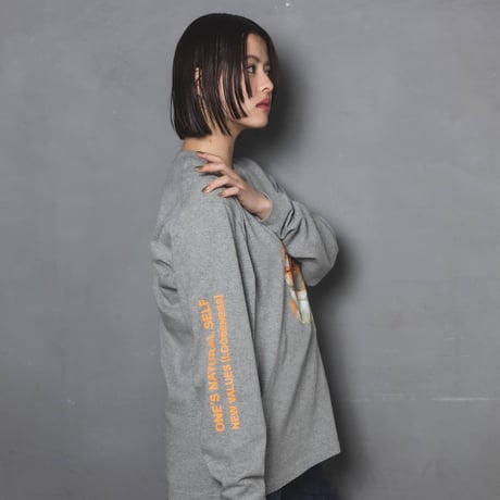Neko Long Sleeve Tee(ziitto)-グレー