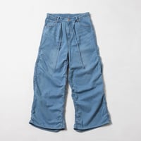 Drape-like Denim Pants - スカイブルー