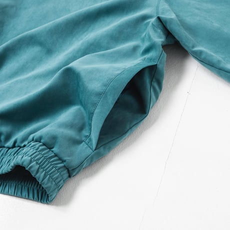 Color Suede blouson-23AW--ブルーグリーン×ボルドー
