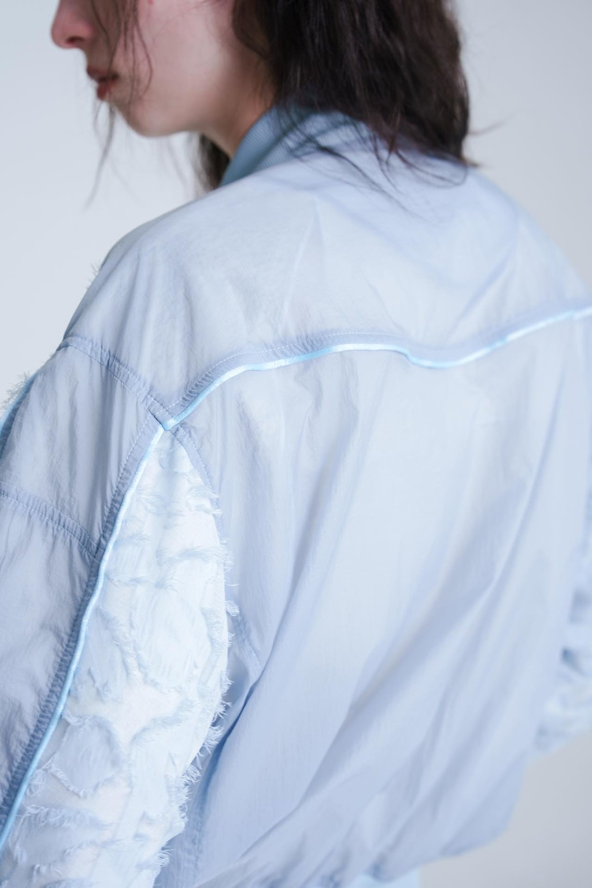 Sheer Blouson - スカイブルー | harapeco Store