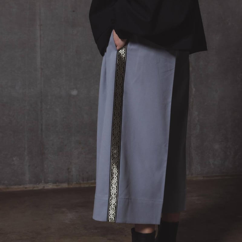 Center Press Wide-Pants(23ver.)-グレー | harapeco