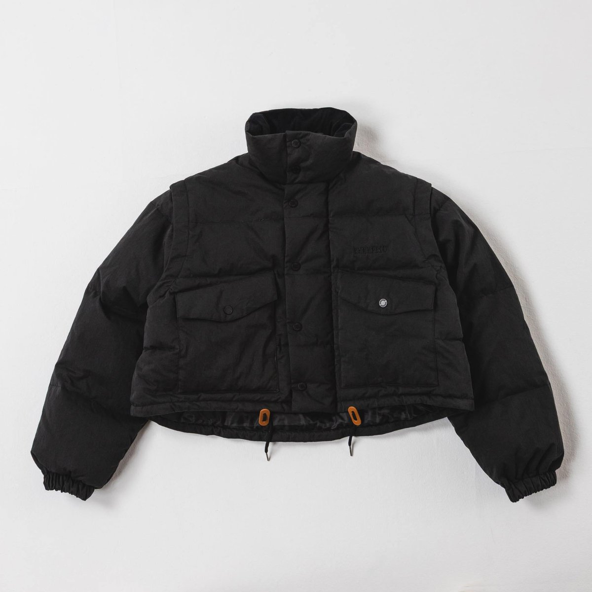 Stand Collar Down Jacket - ブラック | harapeco Store