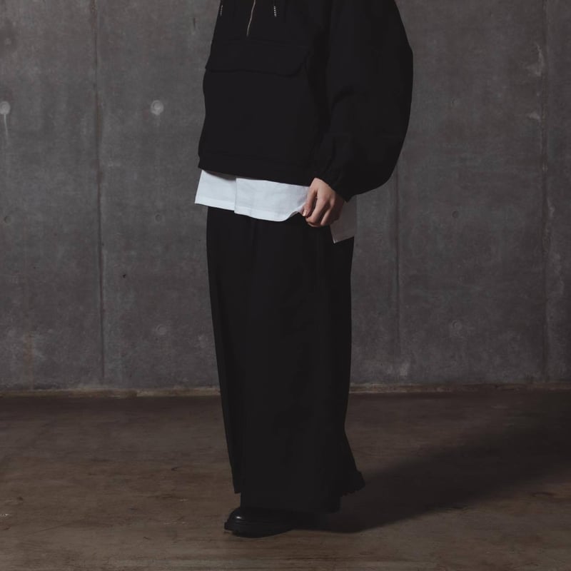 harapeco商店23AW 「Center Press Wide-Pants」 Center Press Wide-Pants(23ver.)-ブラック | harapeco
