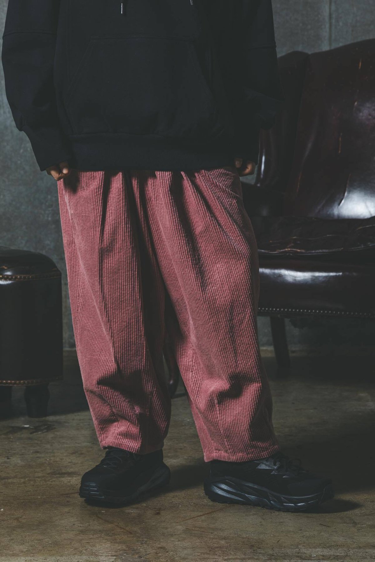 Corduroy Easy-Pants-ピンク | harapeco Store