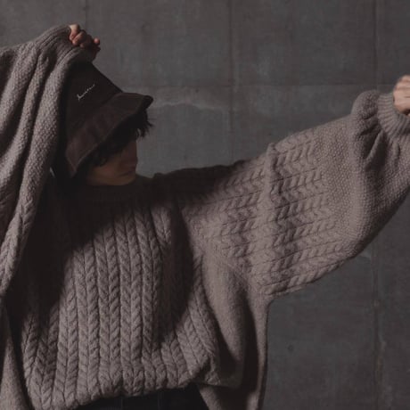 Rough-Knit Sweater-ライトグレージュ