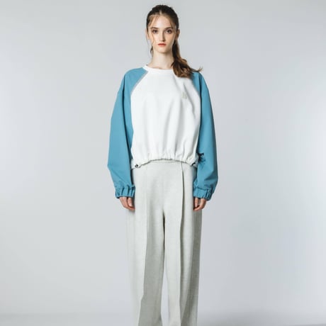 Shirred Flare Tops - ブルーグリーン