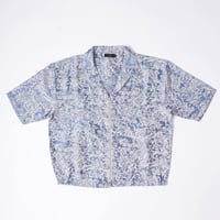 Jacquard Shirts Jacket-ブルー