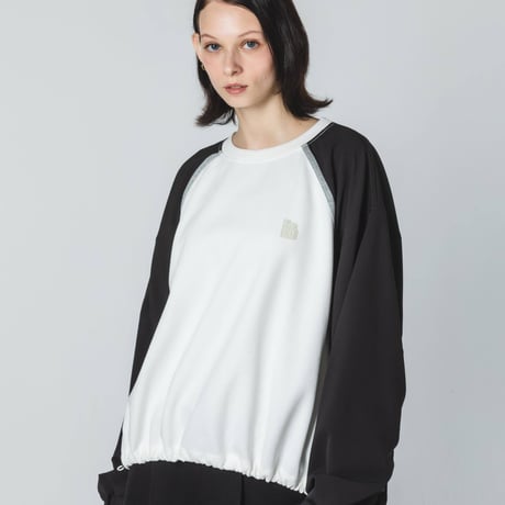 Shirred Flare Tops - ブラック