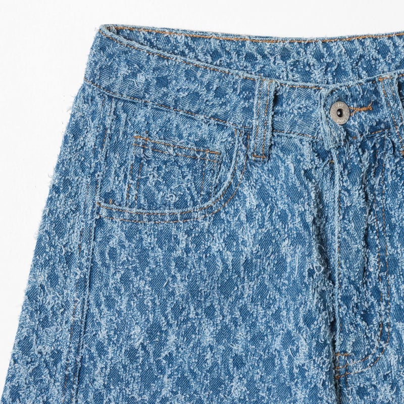 harapeco Rebuild Denim Pants - ブルー M Rebuild Denim Pants - ブルー | harapeco Store