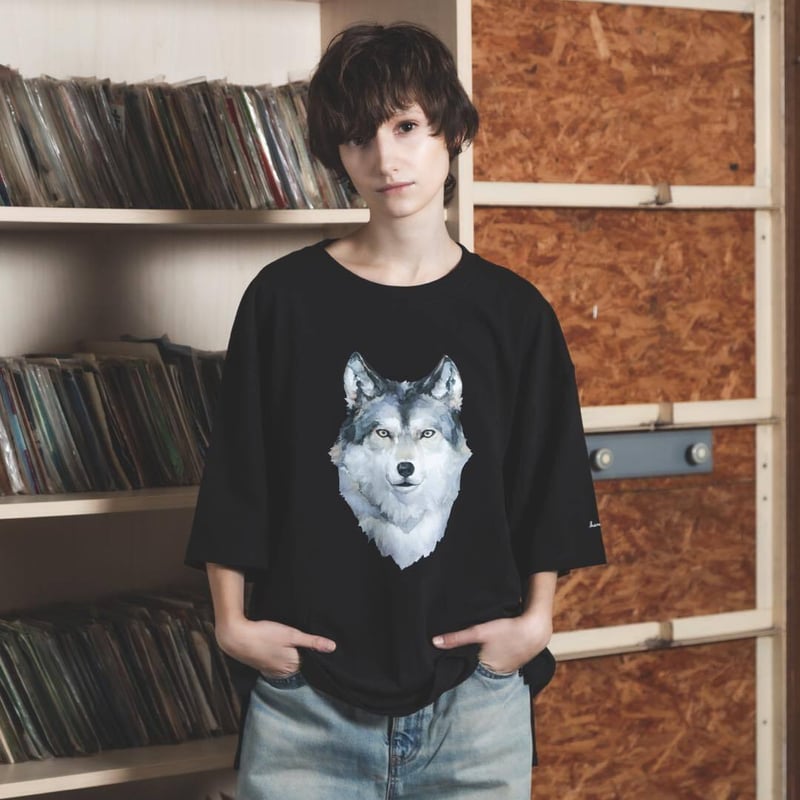 Okami Tee（Ippiki）-ブラック | harapeco Store