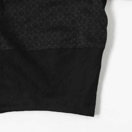 [e]Zip Line Jacquard Jacket-ブラック×ホワイト