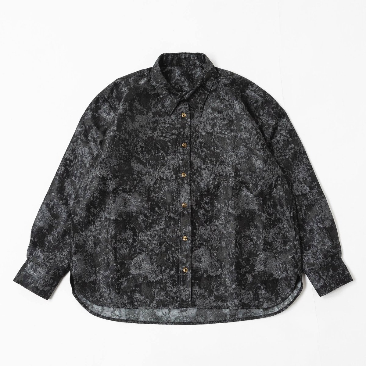 harapeco Jacquard Shirts-ブラック Mサイズ fit=scale-down,w=1200