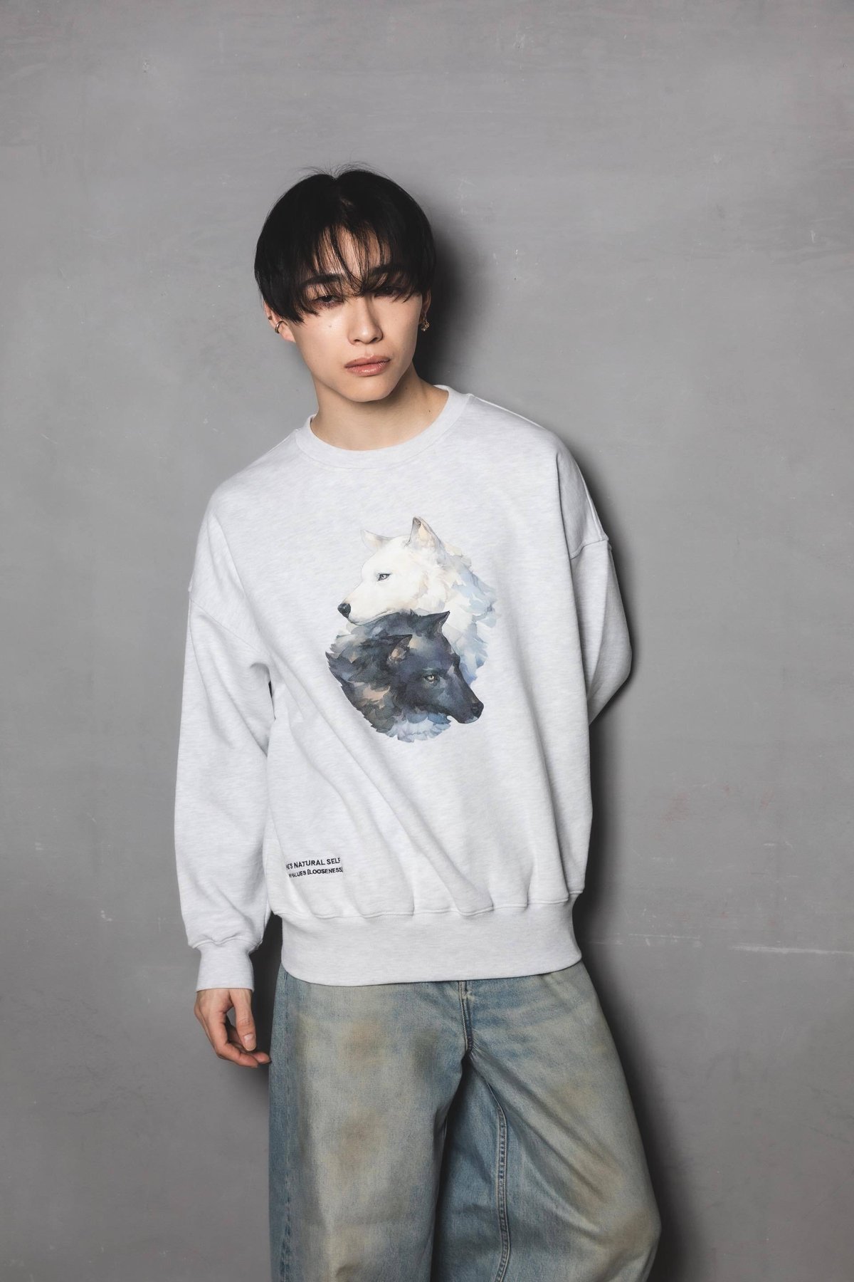 Okami Sweat(nihiki)-ホワイト | harapeco Store