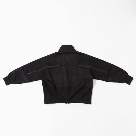 [e]Zip Line Jacquard Jacket-ブラック×オレンジ