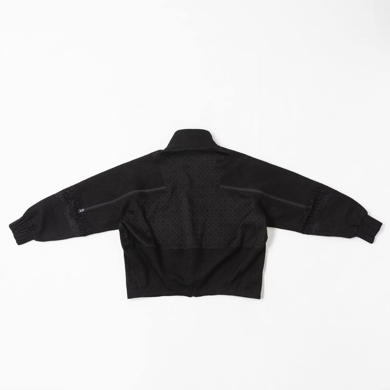 e]Zip Line Jacquard Jacket-ブラック×オレンジ | harapec