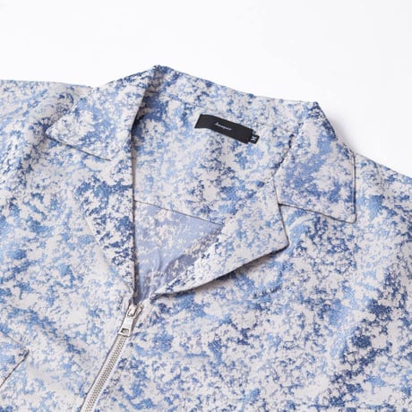 Jacquard Shirts Jacket-ブラック
