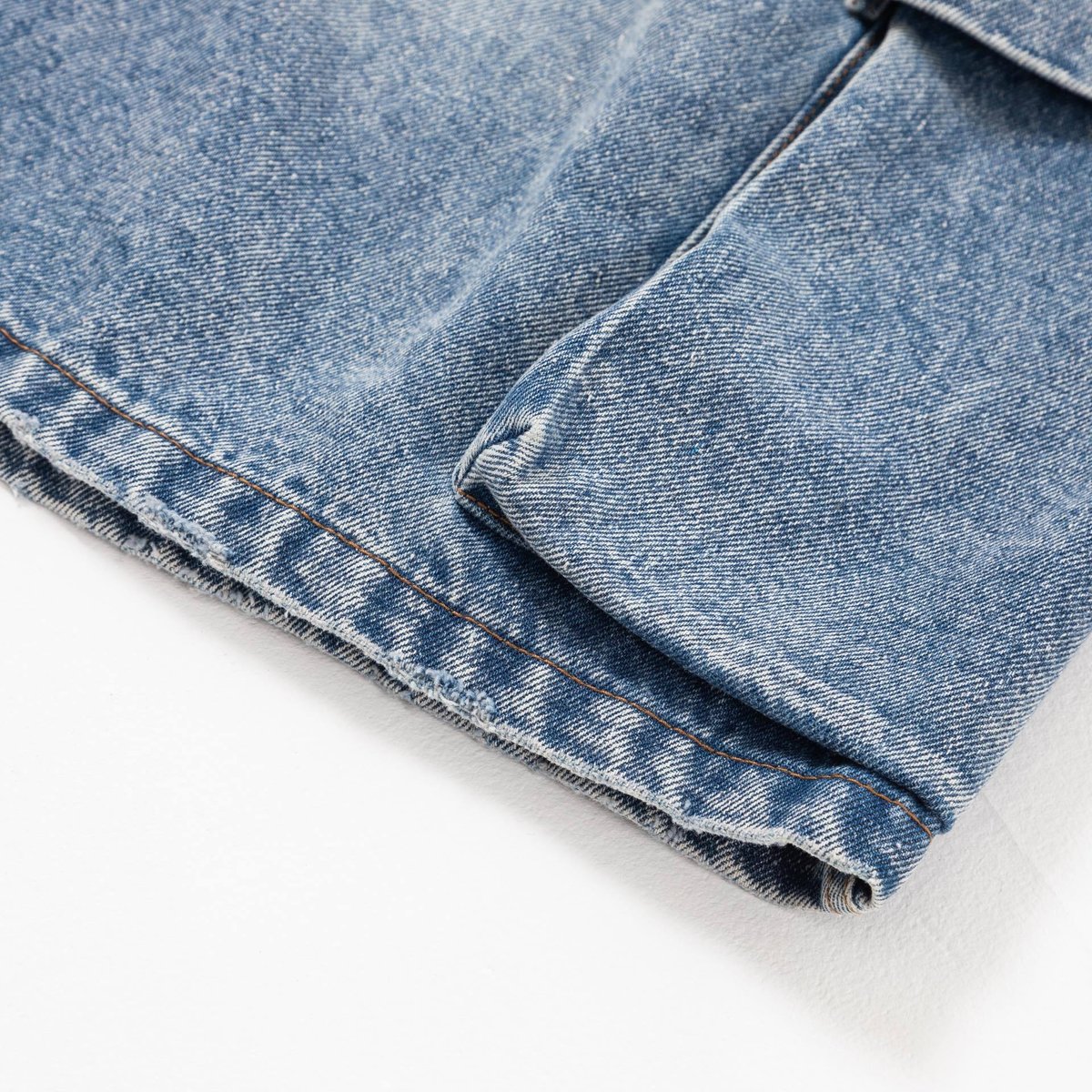 DENIM HALF PANTS - ブルー | harapeco Store