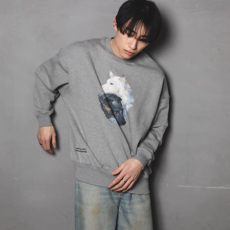 Okami Sweat(nihiki)-グレー | harapeco Store