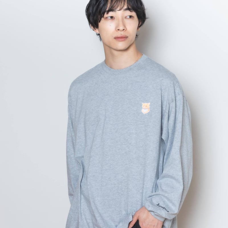 Neko Long Sleeve Tee [FuteNeko] - グレー | harapec