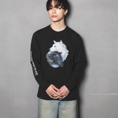 Okami Long Sleeve Tee(nihiki)-ブラック