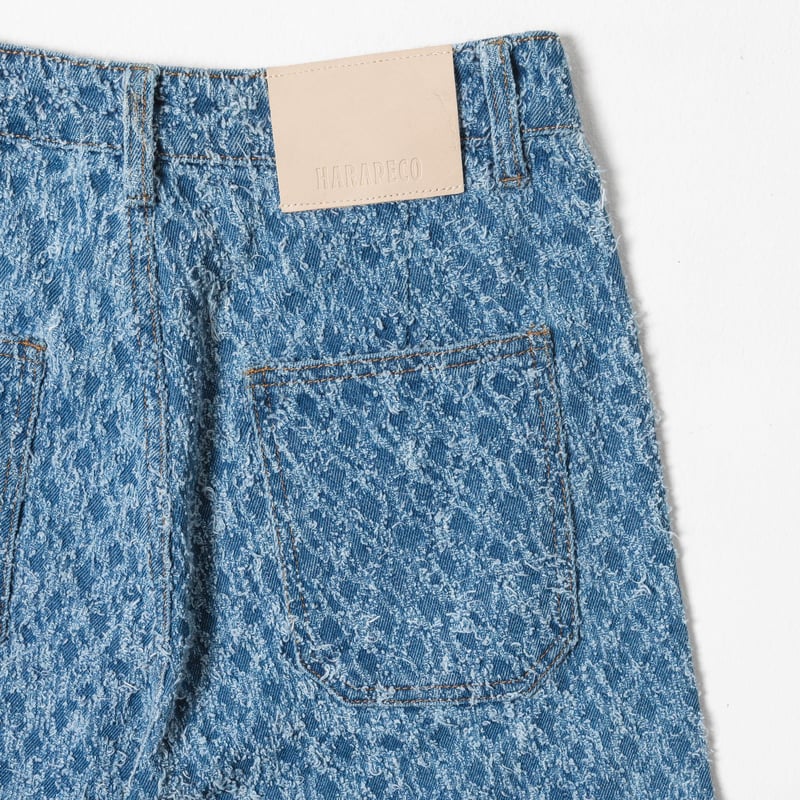 Jacquard Barrel Denim Pants - スカイブルー | harapeco