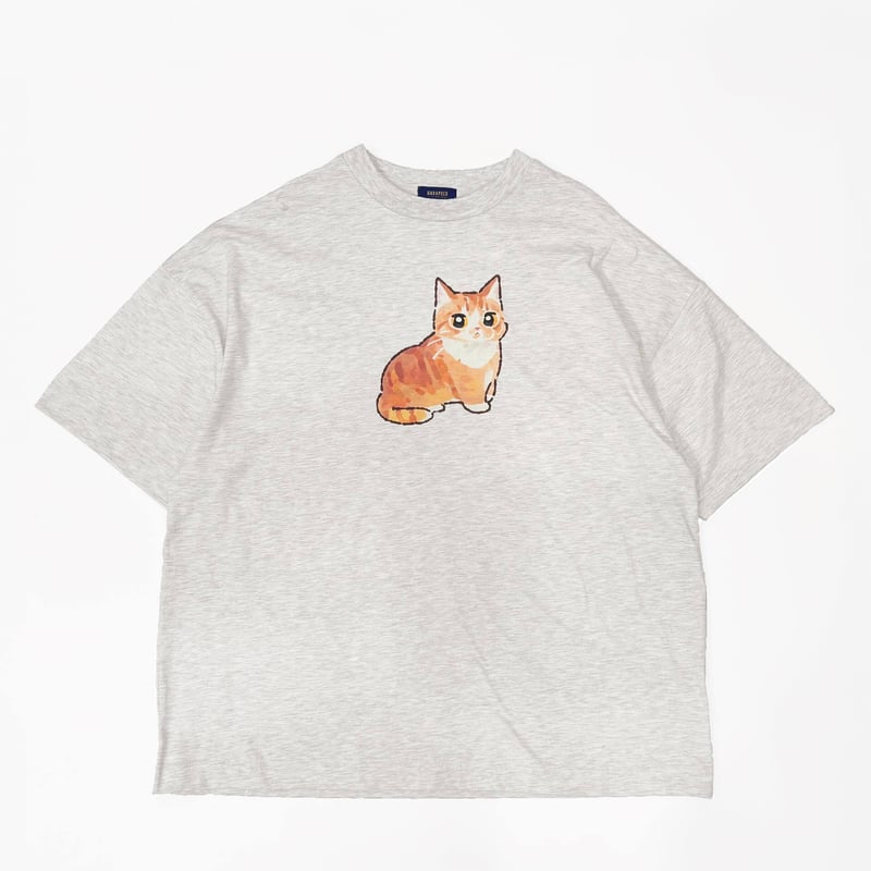 harapeco Neko Tee （Akubi）-ホワイト サイズL Neko Tee