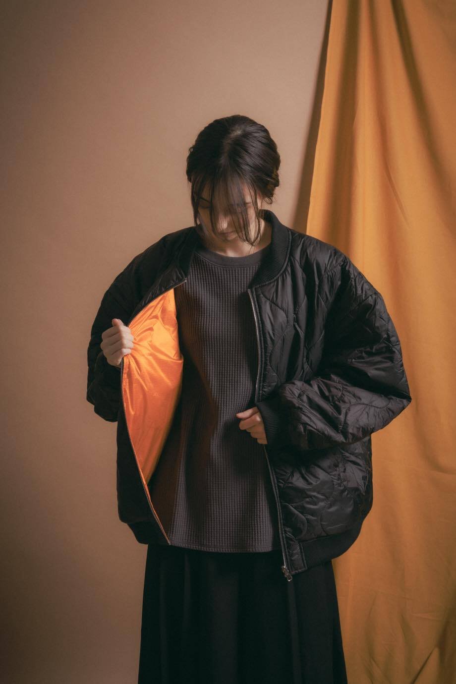 Reversible MA-1-ブラック(オレンジ) | harapeco Store