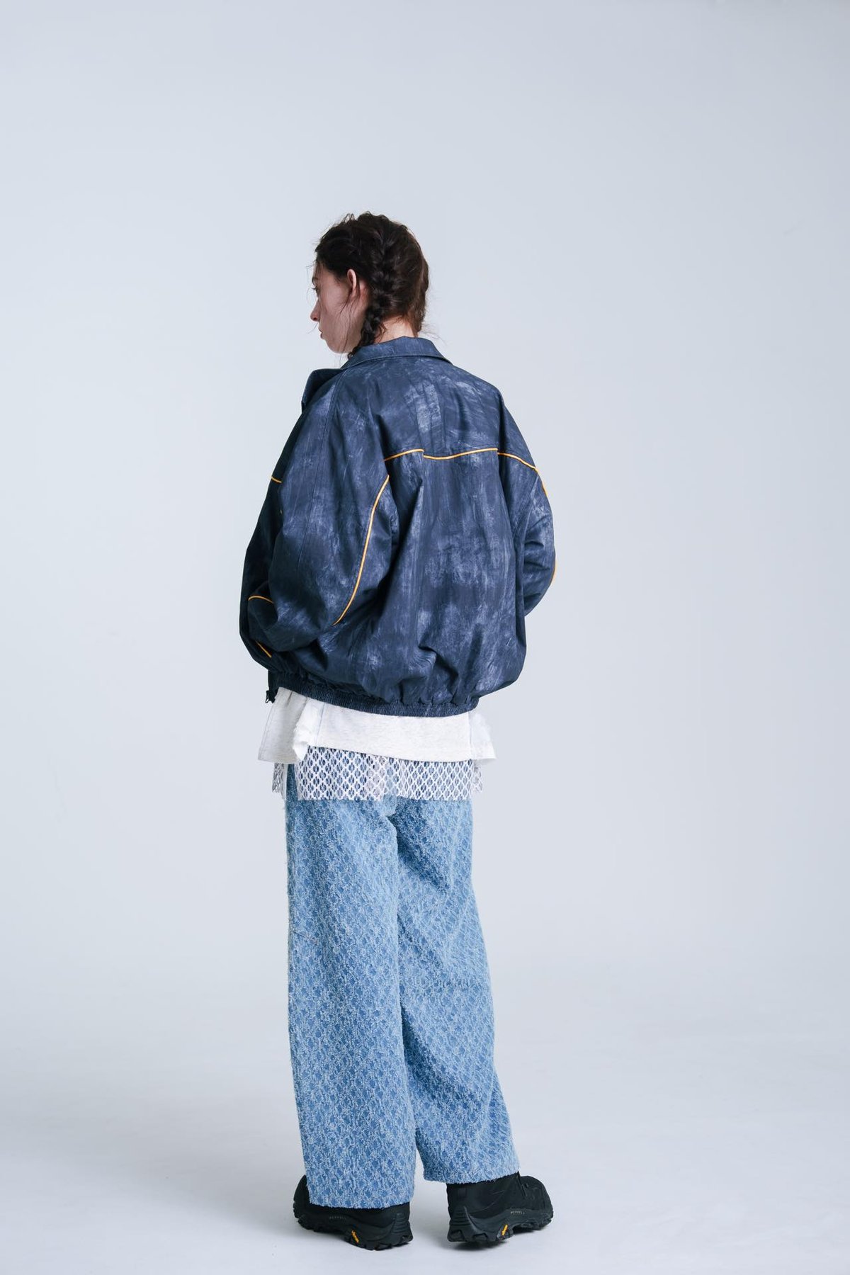 Blurred Dye Print Blouson - ブルー | harapeco Store