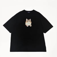 harapeco　Neko Tee （Akubi）-ホワイト　サイズL Neko Tee （Akubi）-ホワイト | harapeco Store