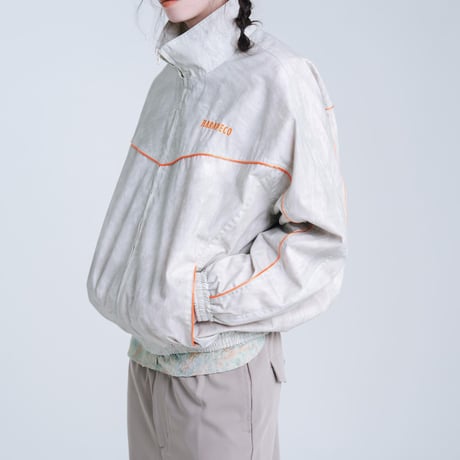 Blurred Dye Print Blouson - ホワイト