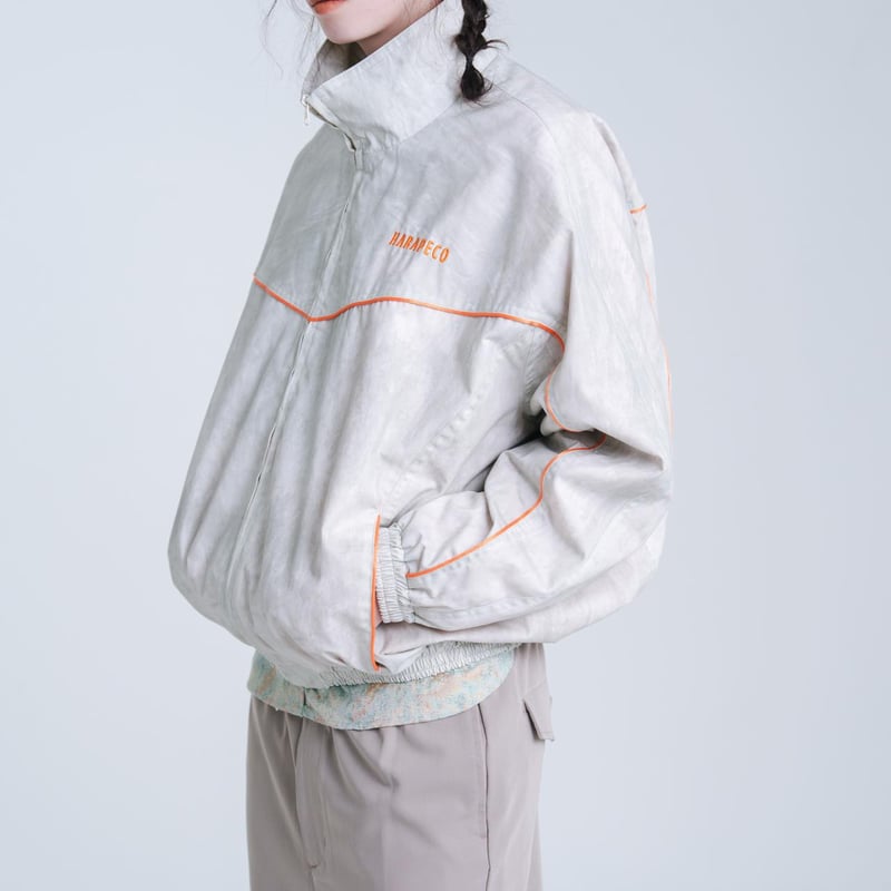 Blurred Dye Print Blouson - ホワイト | harapeco Store