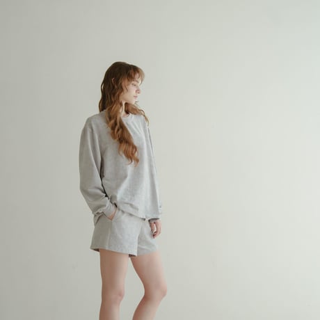 Luxe Velour Relax Short Pants - ライトグレー