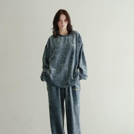 Luxe Velour Relax Pants - ブルー