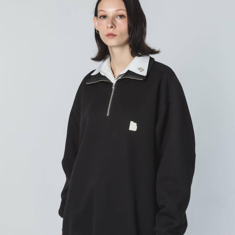 HalfZip Sweat - ブラック | harapeco Store